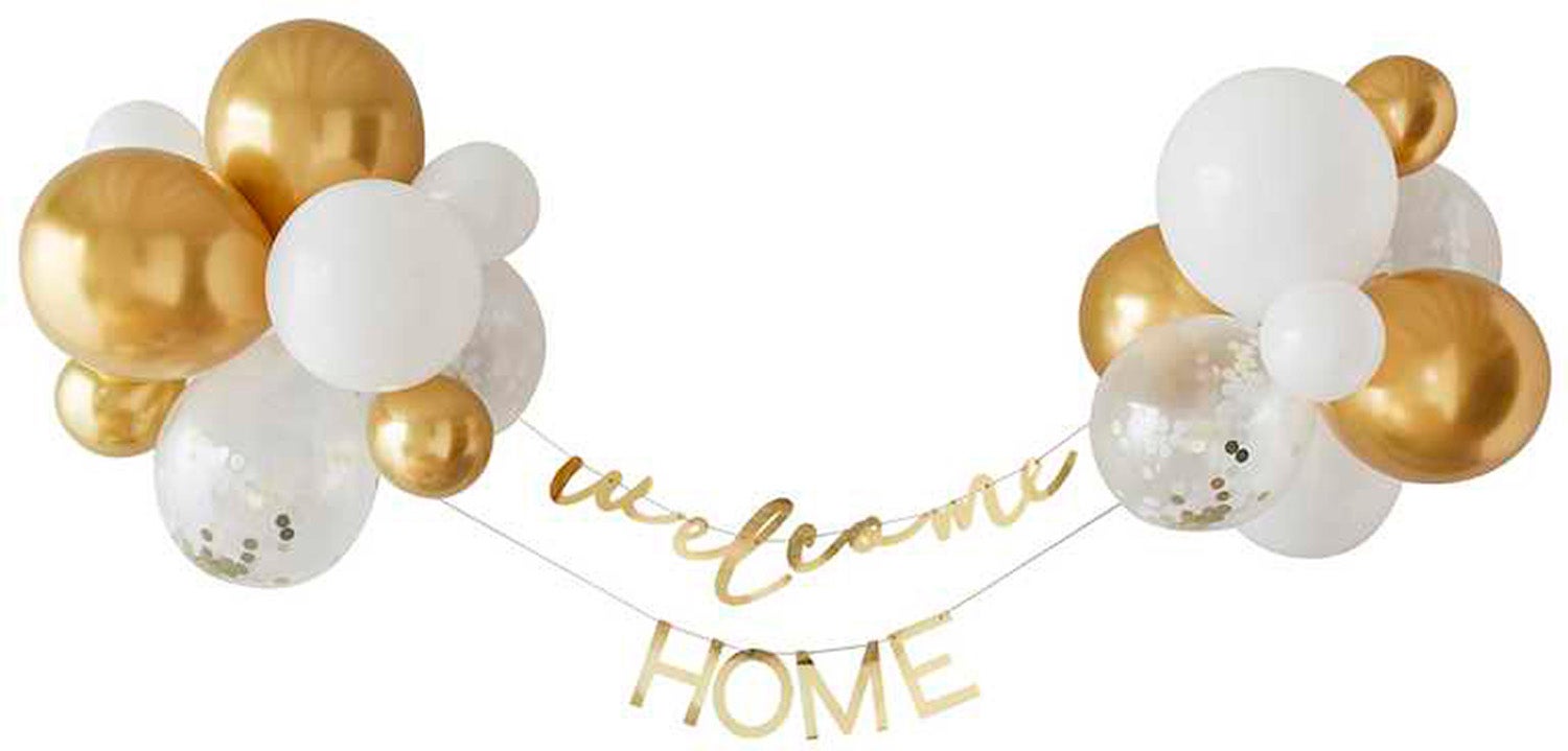 Ginger Ray Welcome Home Ballong|Vit/Guld