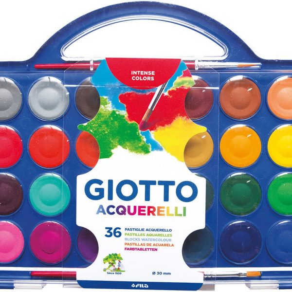 Giotto Aquarelli Vattenfärger 36-pack|Flerfärgad