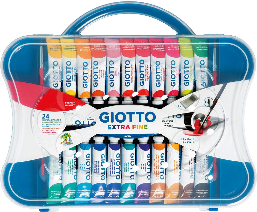 Giotto Extra fine poster paint tubes Färger 12 ml 24-pack|Flerfärgad