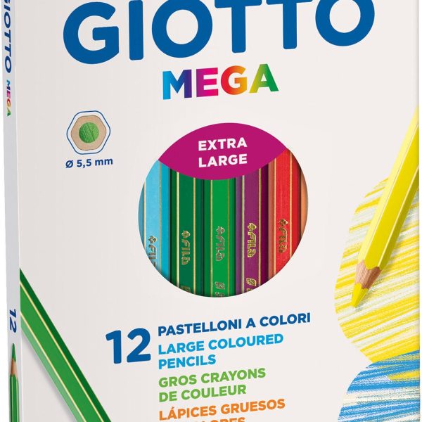 Giotto Mega Färgpennor 12-pack|Flerfärgad