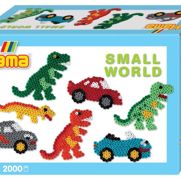 Hama Midi Pärlor Presentlåda Small World Dino Cars 2000 st