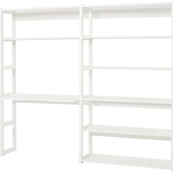 Hoppekids STOREY 2 sections with 8 shelves and desk 100 x 100|