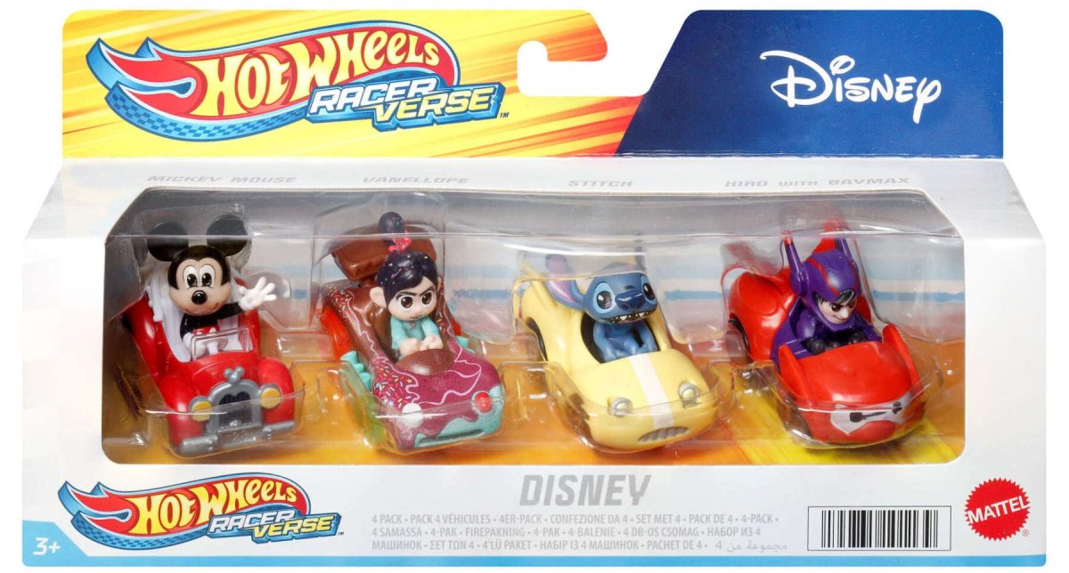 Hot Wheels RacerVerse Disney Bilar 4-Pack|