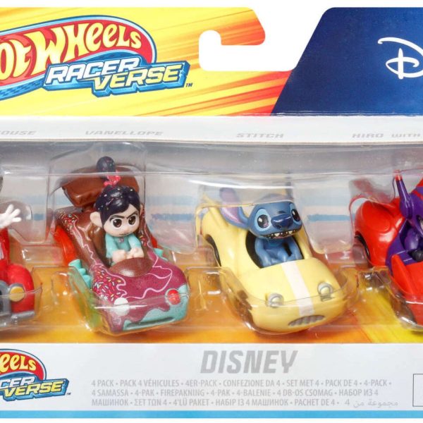 Hot Wheels RacerVerse Disney Bilar 4-Pack|