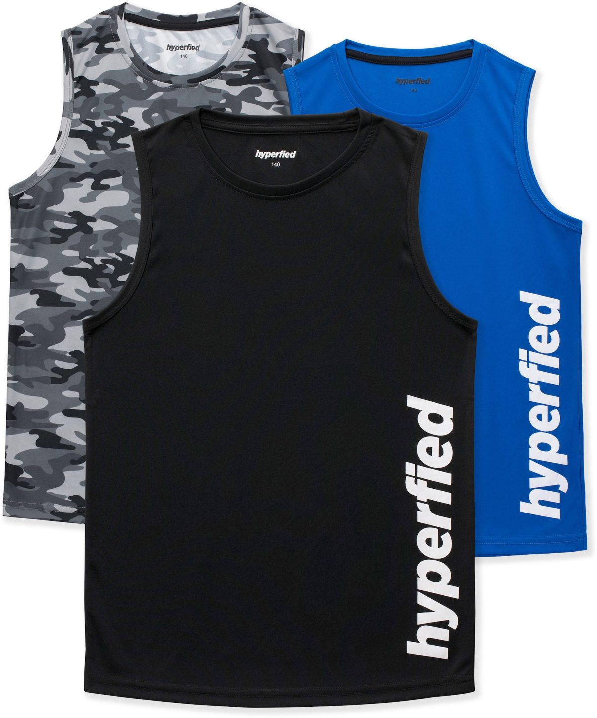 Hyperfied Bounce Tank Top 3-pack|Black/Camo Black/Blue 120