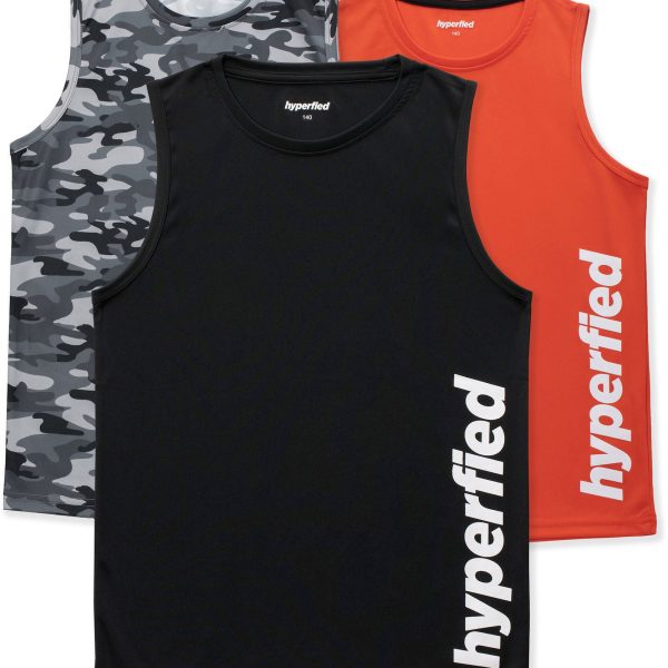 Hyperfied Bounce Tank Top 3-pack|Black/Camo Black/Koi 120