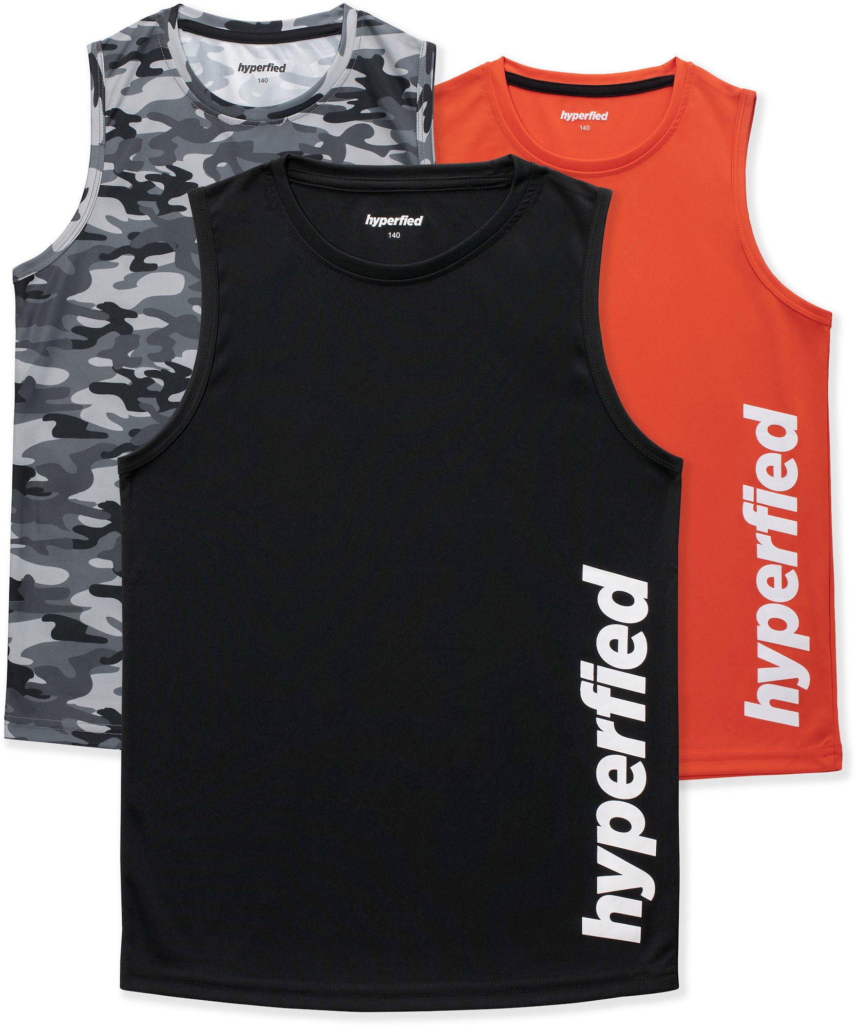 Hyperfied Bounce Tank Top 3-pack|Black/Camo Black/Koi 120