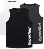 Hyperfied Bounce Tank Top 3-pack|Black/Grey Melange/White 130