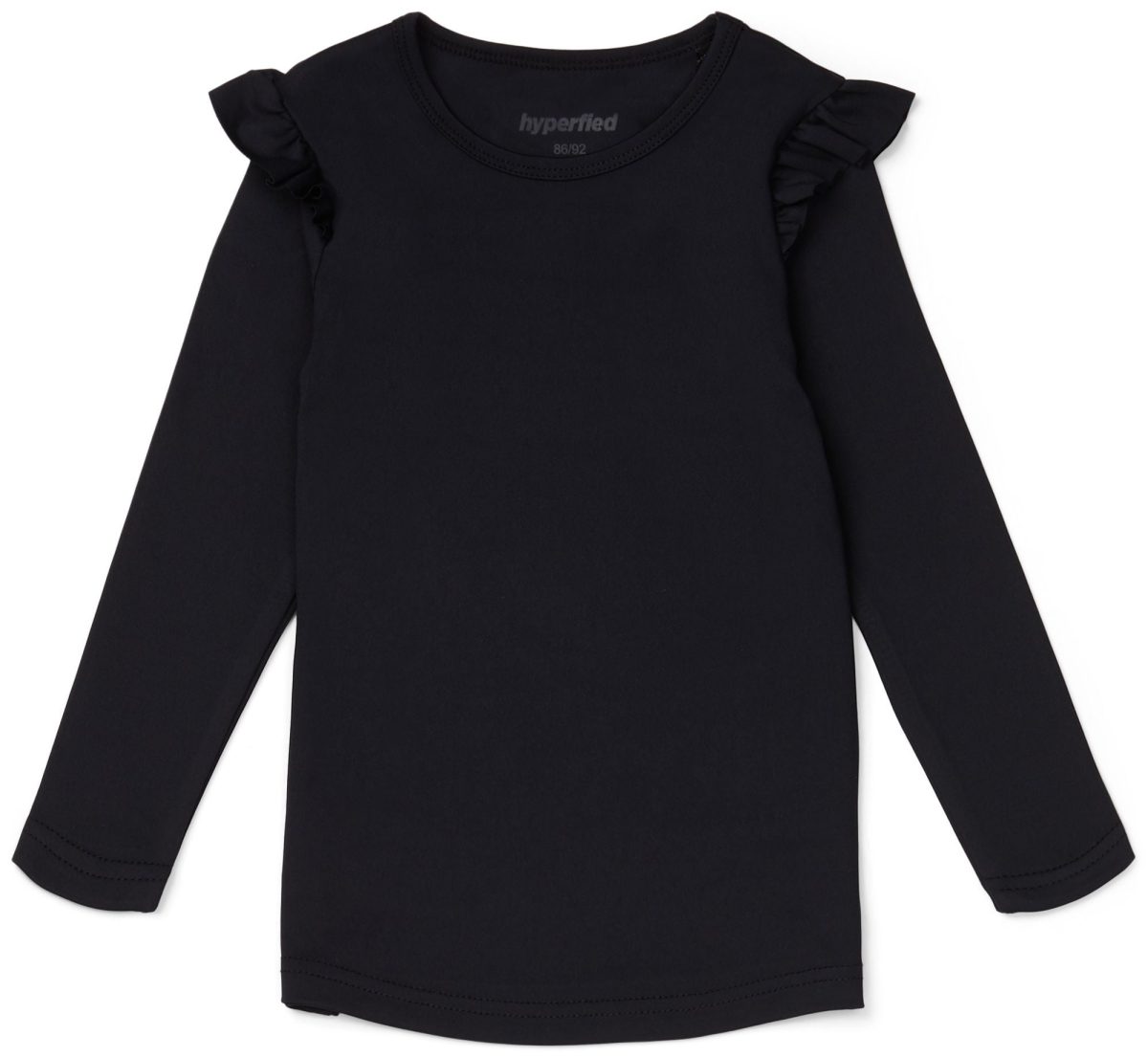 Hyperfied Frill Sleeve Top|Anthracite 110-116