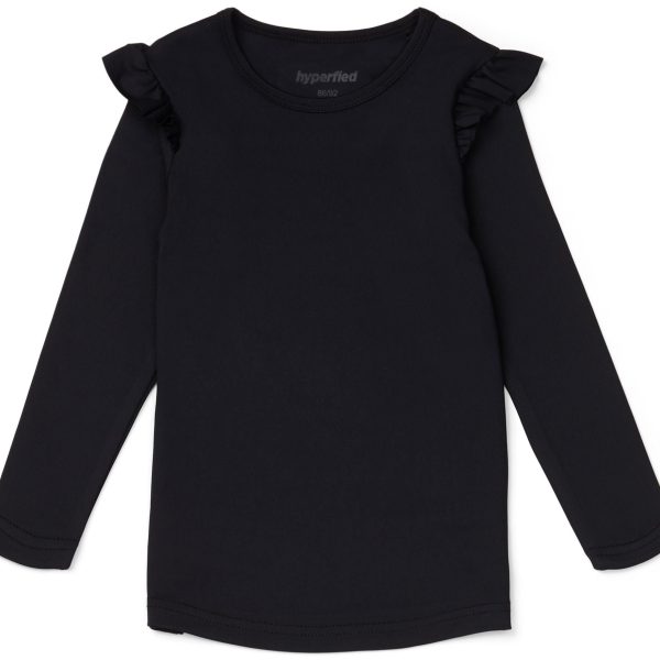 Hyperfied Frill Sleeve Top|Anthracite 86-92