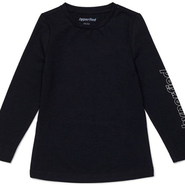 Hyperfied Jersey Logo Long Sleeve Top|Anthracite 134-140