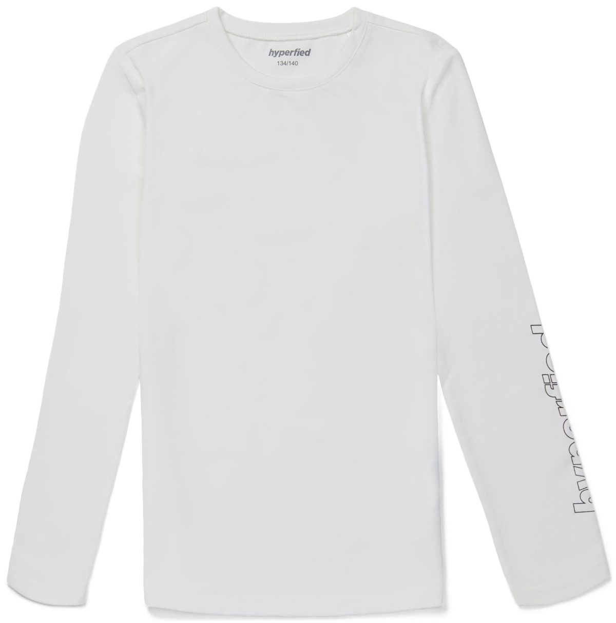 Hyperfied Jersey Logo Long Sleeve Top|Snow White 110-116