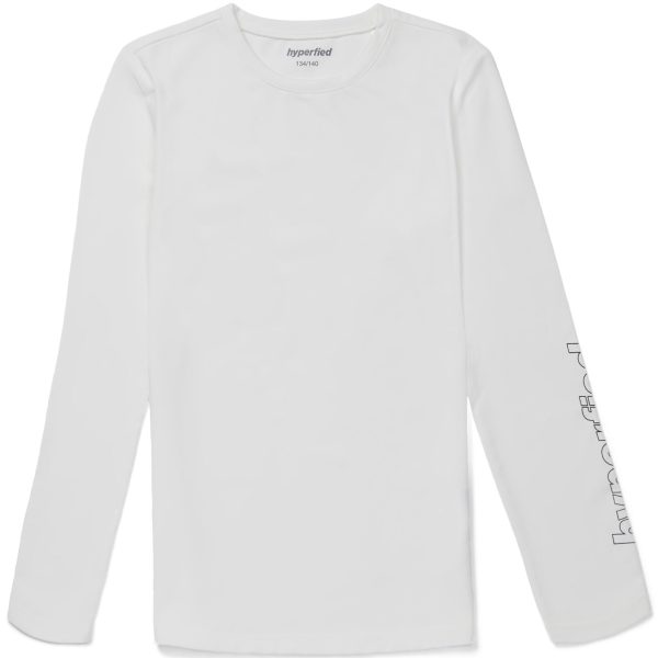 Hyperfied Jersey Logo Long Sleeve Top|Snow White 110-116