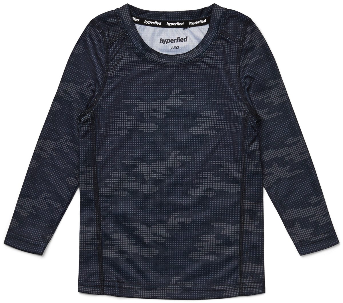 Hyperfied Long Sleeve Logo T-Shirt|Grey Camo 158-164