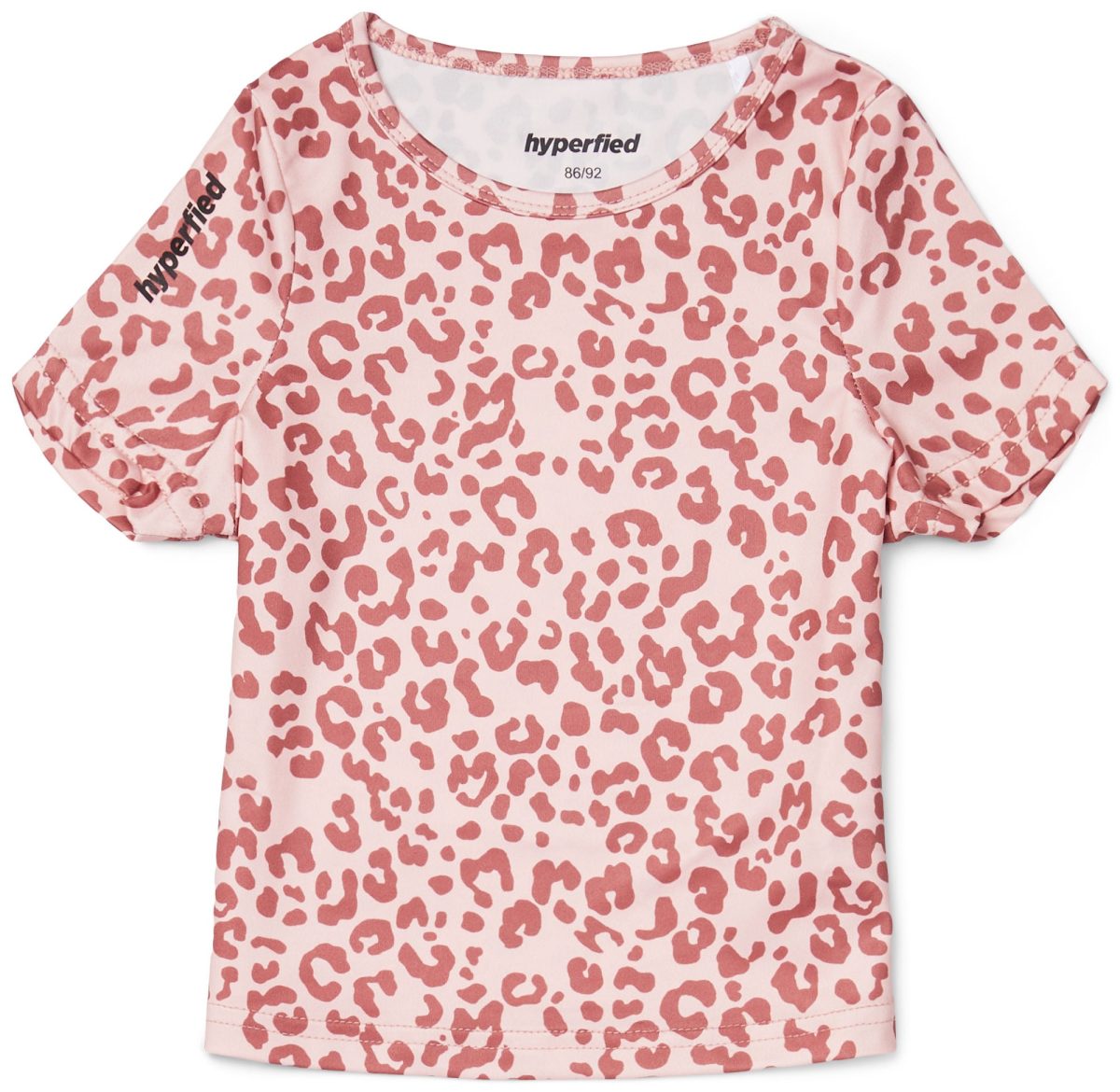 Hyperfied Short Sleeve Logo Top|Pink Leo 122-128