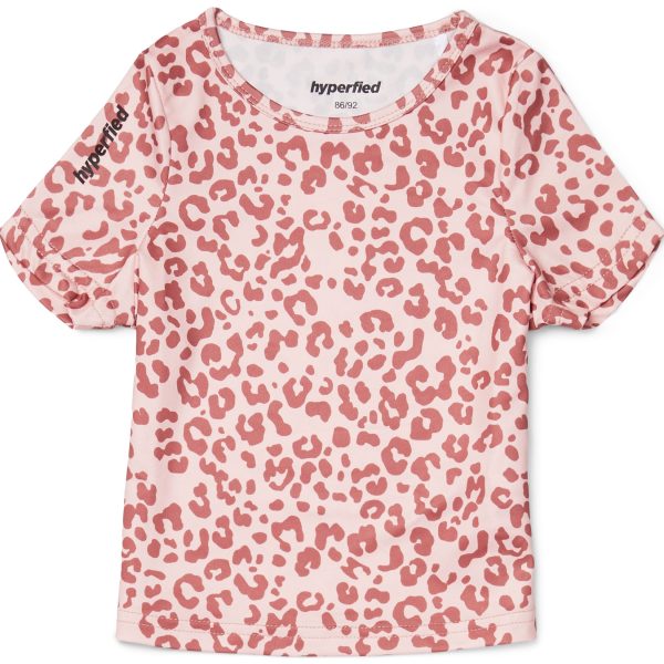 Hyperfied Short Sleeve Logo Top|Pink Leo 122-128