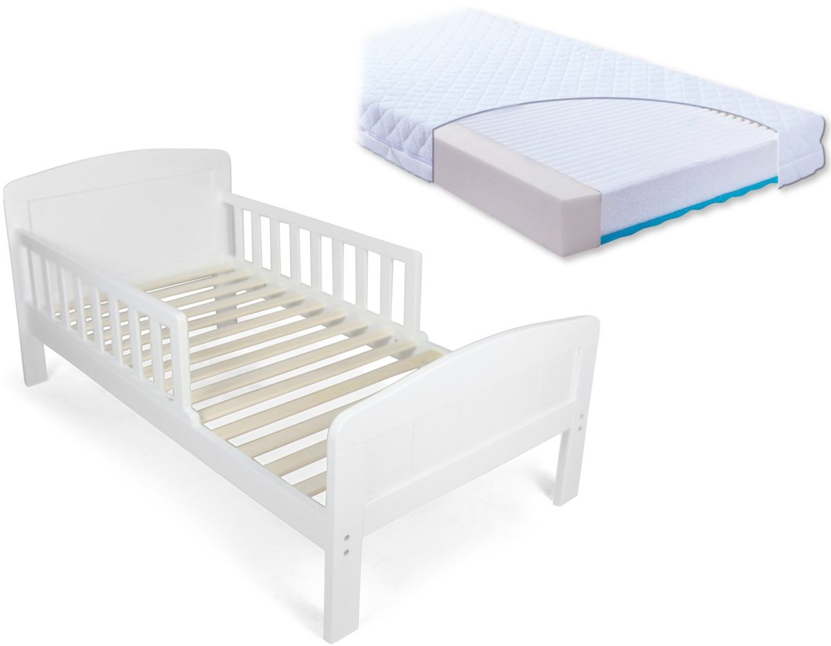 JLY Dream Enkelsäng med BabyMatex Carpathia Madrass 70x140|Vit