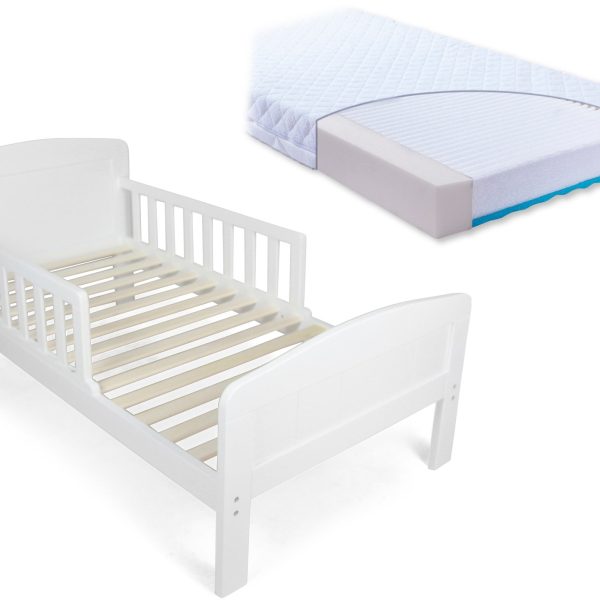 JLY Dream Enkelsäng med BabyMatex Carpathia Madrass 70x140|Vit