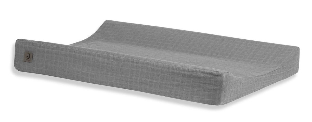 Jollein Skötbäddsöverdrag Vrinklad Muslin 50x70cm|Storm Grey