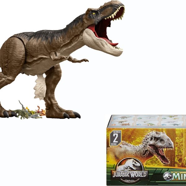 Jurassic World Super Colossal Tyrannosaurus Rex med Minidinosaurier