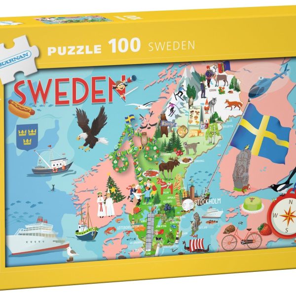 Kärnan Pussel Sverige 100 Bitar