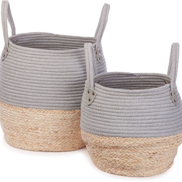 KidsDepot Kori Förvaringskorg 2-pack|Grey/Natural