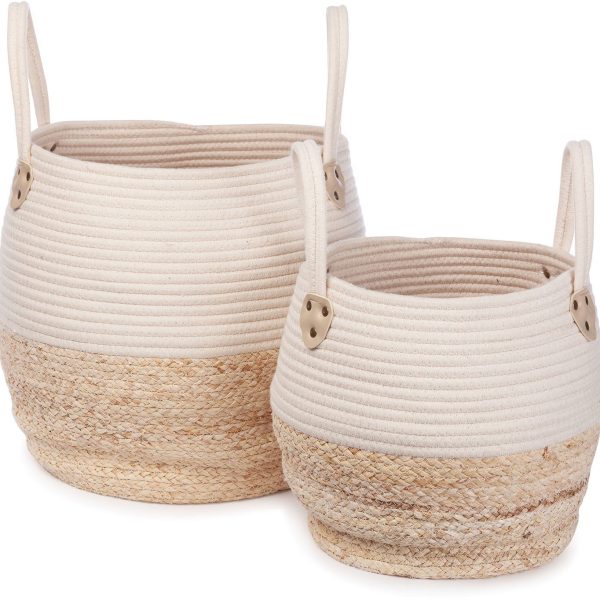 KidsDepot Kori Förvaringskorg 2-pack|White/Natural