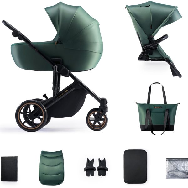 Kinderkraft Prime 2 2-in-1 Duovagn|Dark Green