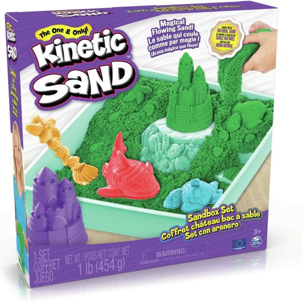 Kinetic Sand Lekset Sandlåda Grön|