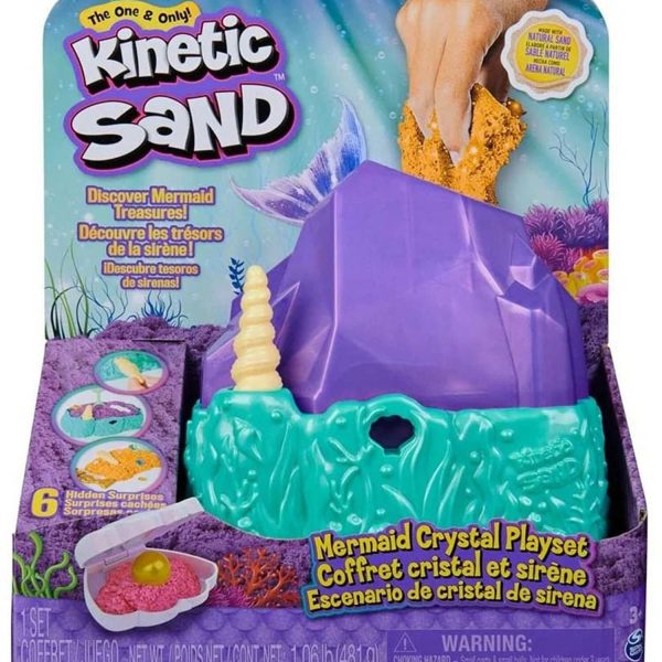 KineticSand Kinetisk Sand Sjöjungfru Kristall Lekset