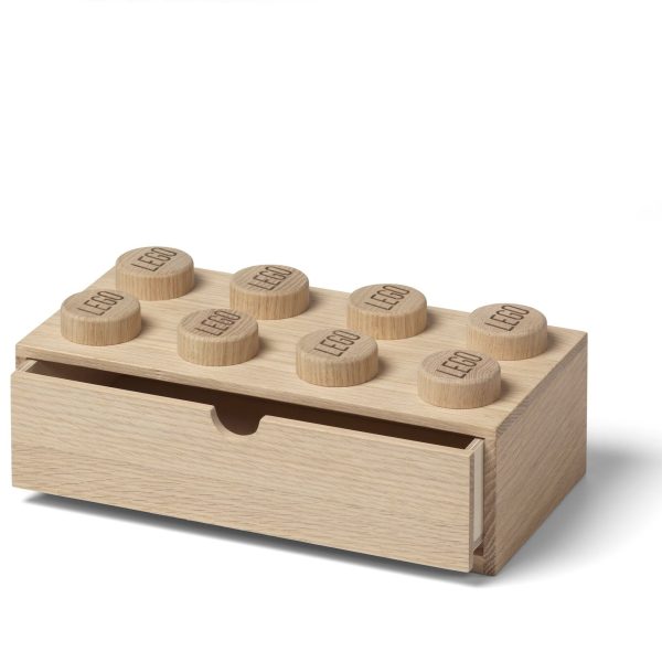 LEGO 2x4 Skrivbordslåda i Trä|Oak Soap Treated