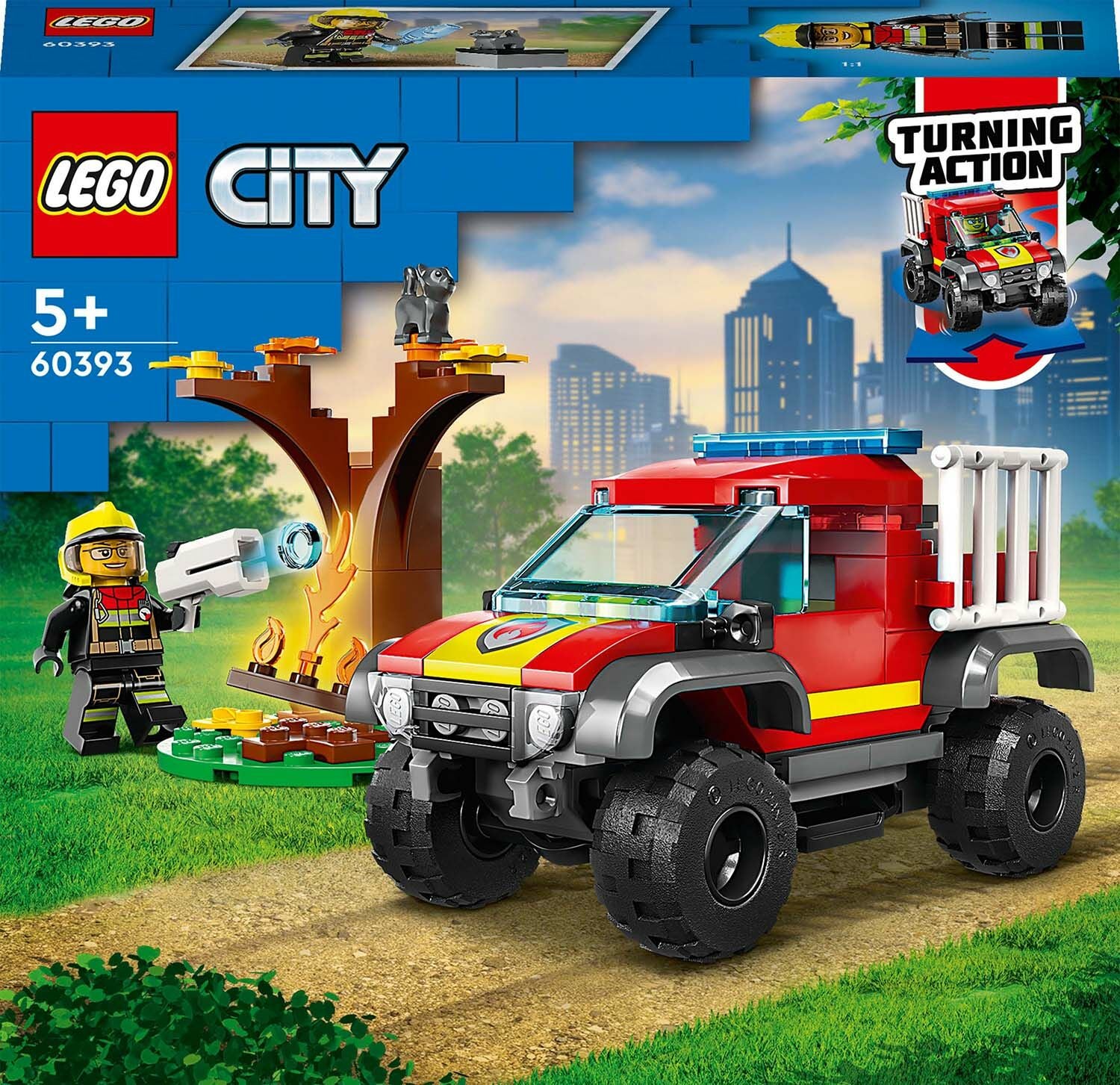 LEGO City Fire 60393 Räddning med fyrhjulsdriven brandbil|