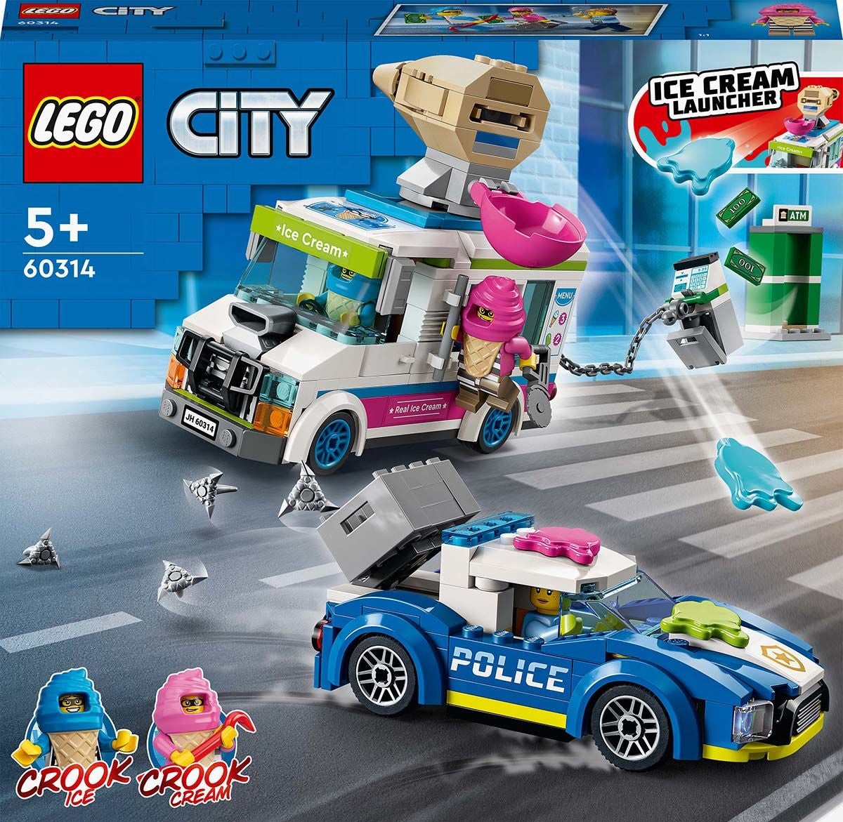 LEGO City Police 60314 Polisjakt med Glassbil|