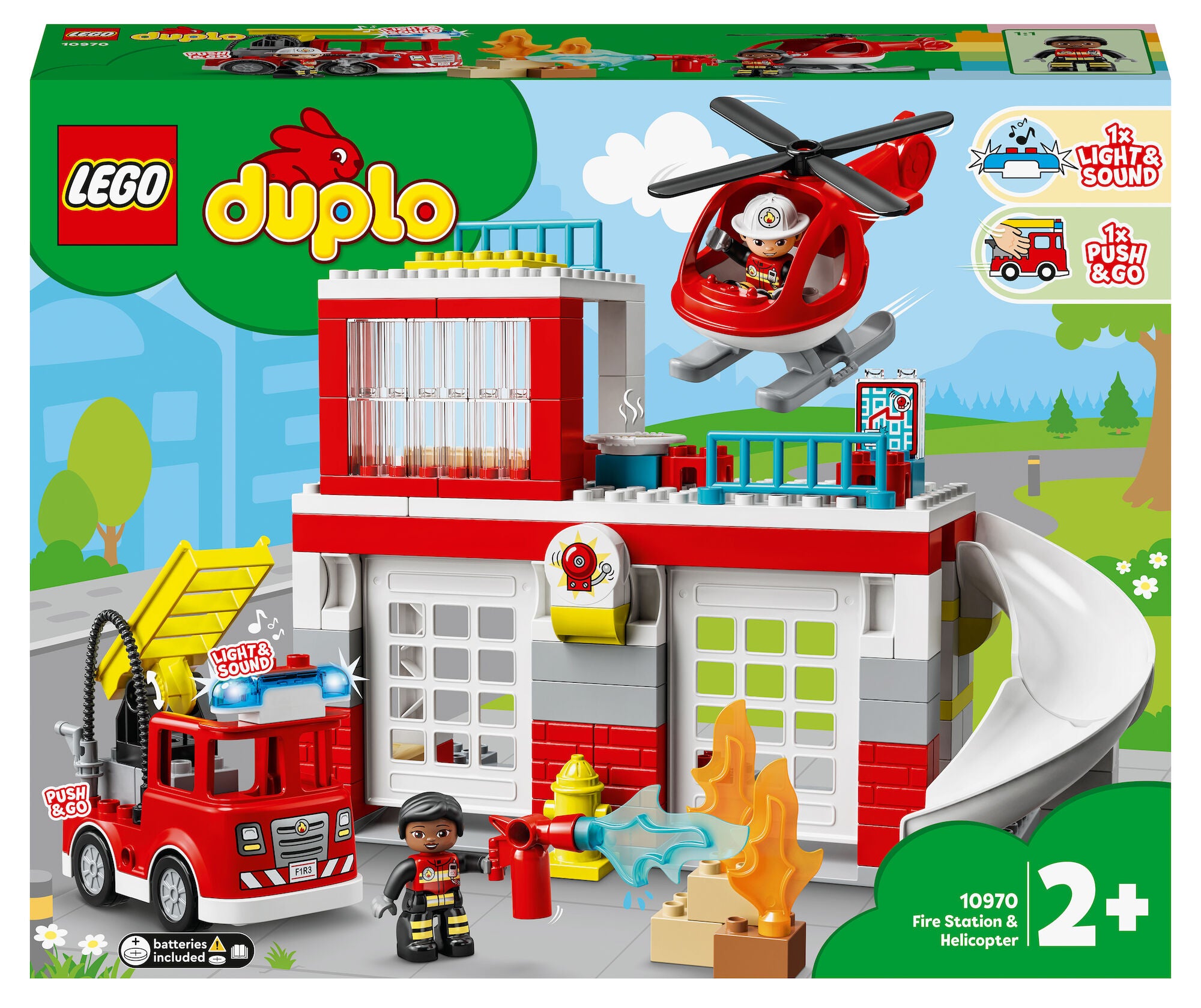 LEGO DUPLO Town 10970 Brandstation &  helikopter|