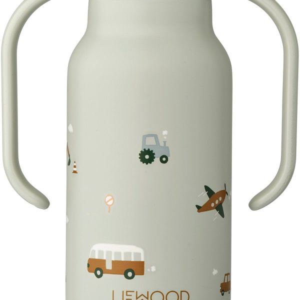 LIEWOOD Kimmie Vattenflaska 250 ml Stål|Vehicles/Dove Blue