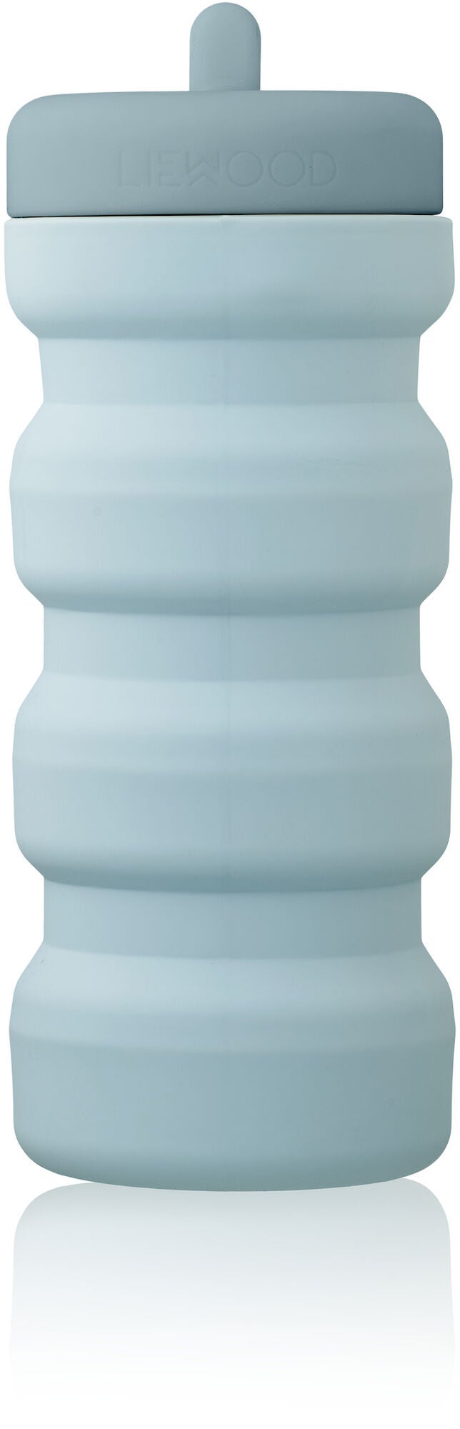 LIEWOOD Wilson Vikbar Vattenflaska 450 ml Silikon|Sea Blue/Whale Blue