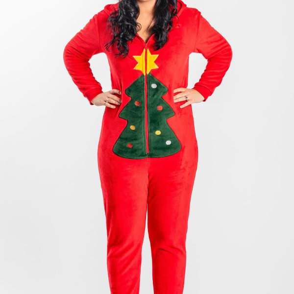Luca &  Lola Adult Albero Jumpsuit|Red Christmas XS-S