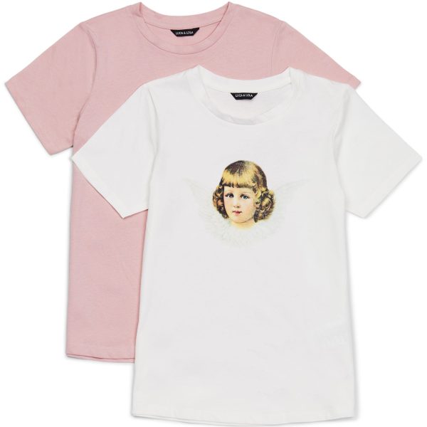 Luca &  Lola Angel Topp 2-pack|White 98-104