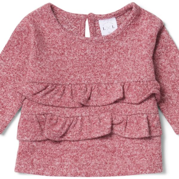 Luca &  Lola Asia Tröja Baby|Dark Pink Melange 56