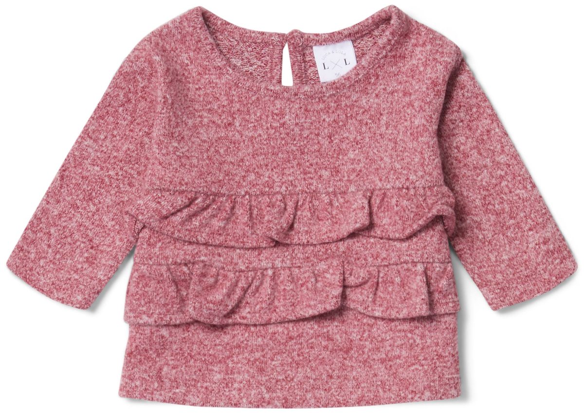 Luca &  Lola Asia Tröja Baby|Dark Pink Melange 62