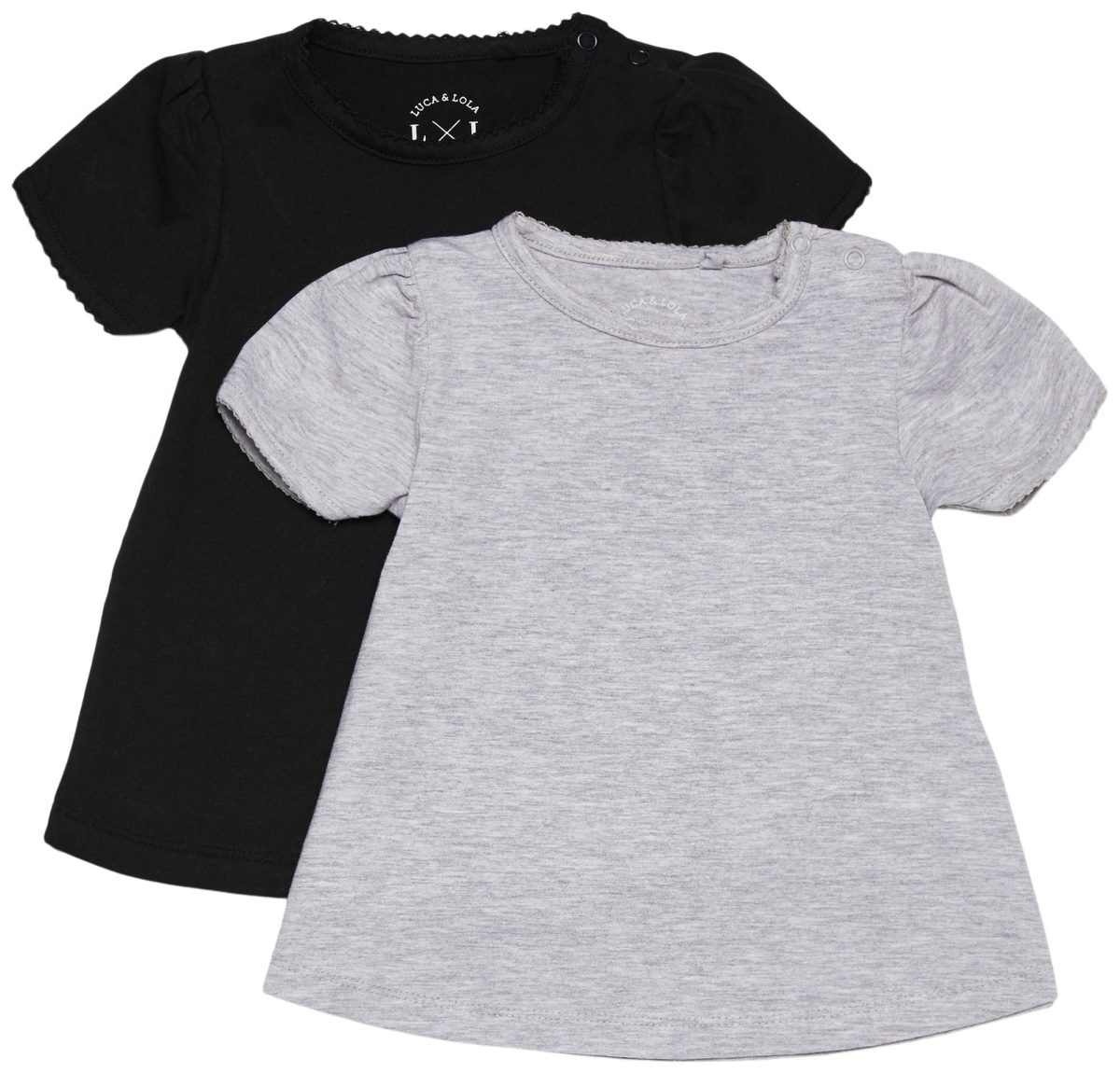 Luca &  Lola Emily Topp 2-pack|Grey Melange/Anthracite 98-104