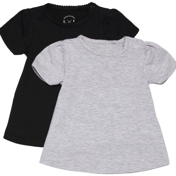Luca &  Lola Emily Topp 2-pack|Grey Melange/Anthracite 98-104
