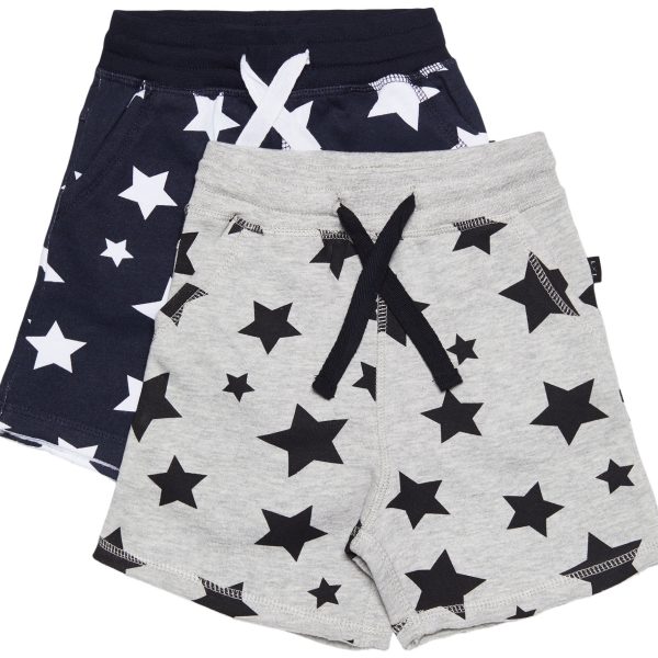 Luca &  Lola Fabriano Shorts 2-pack|Night Sky/Grey Melange 110-116