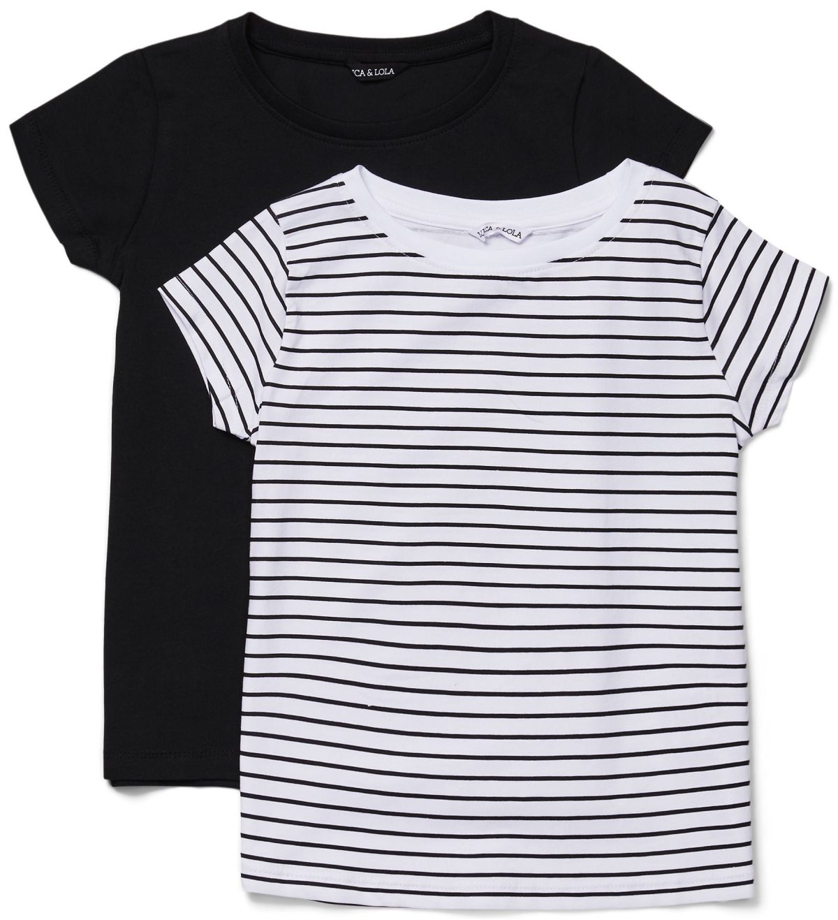 Luca &  Lola Fanny Topp 2-pack|Black/Stripes 134-140