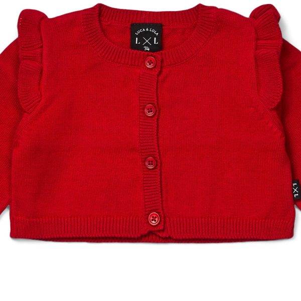 Luca &  Lola Giana Cardigan Baby|Red 62