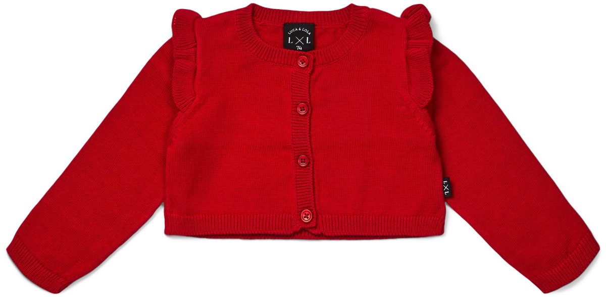 Luca &  Lola Giana Cardigan Baby|Red 74