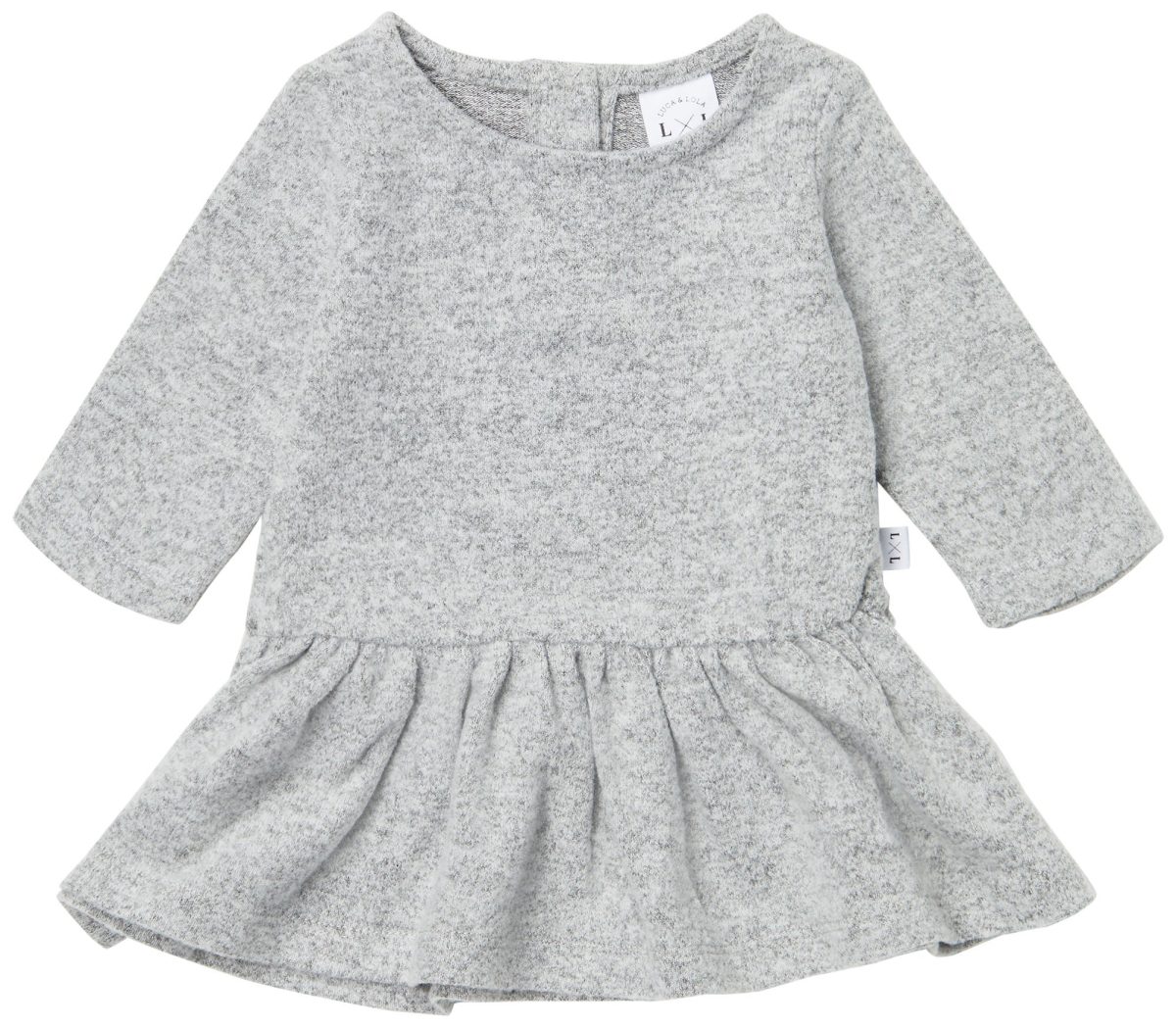 Luca &  Lola Olga Klänning Baby|Grey Melange 80