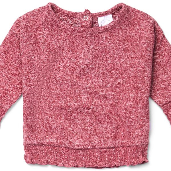 Luca &  Lola Pasqualina Tröja Baby|Dark Pink Melange 86