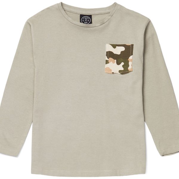 Luca &  Lola Piero Långärmad T-Shirt|Khaki 158-164
