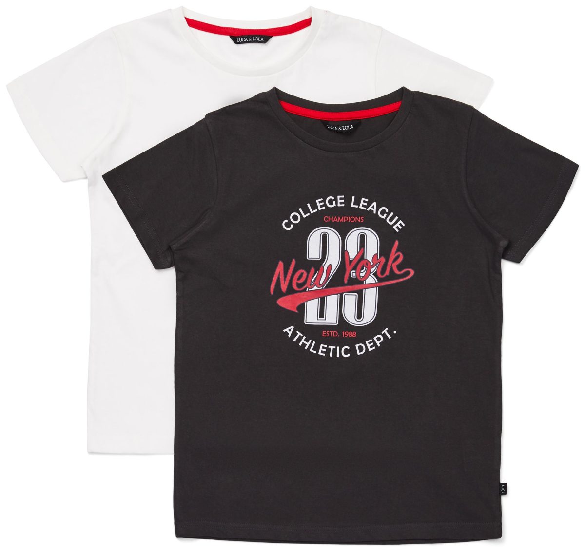 Luca &  Lola Riccione T-Shirt 2-pack|Black/White 86-92